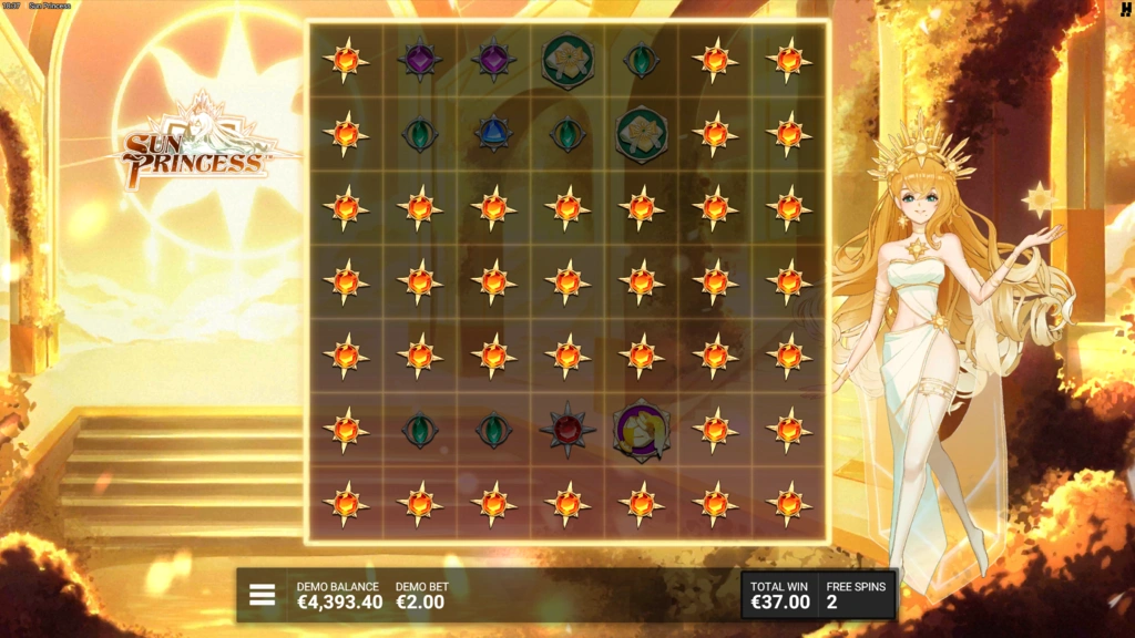 Sun Princess -Free Spins Transforming Symbols